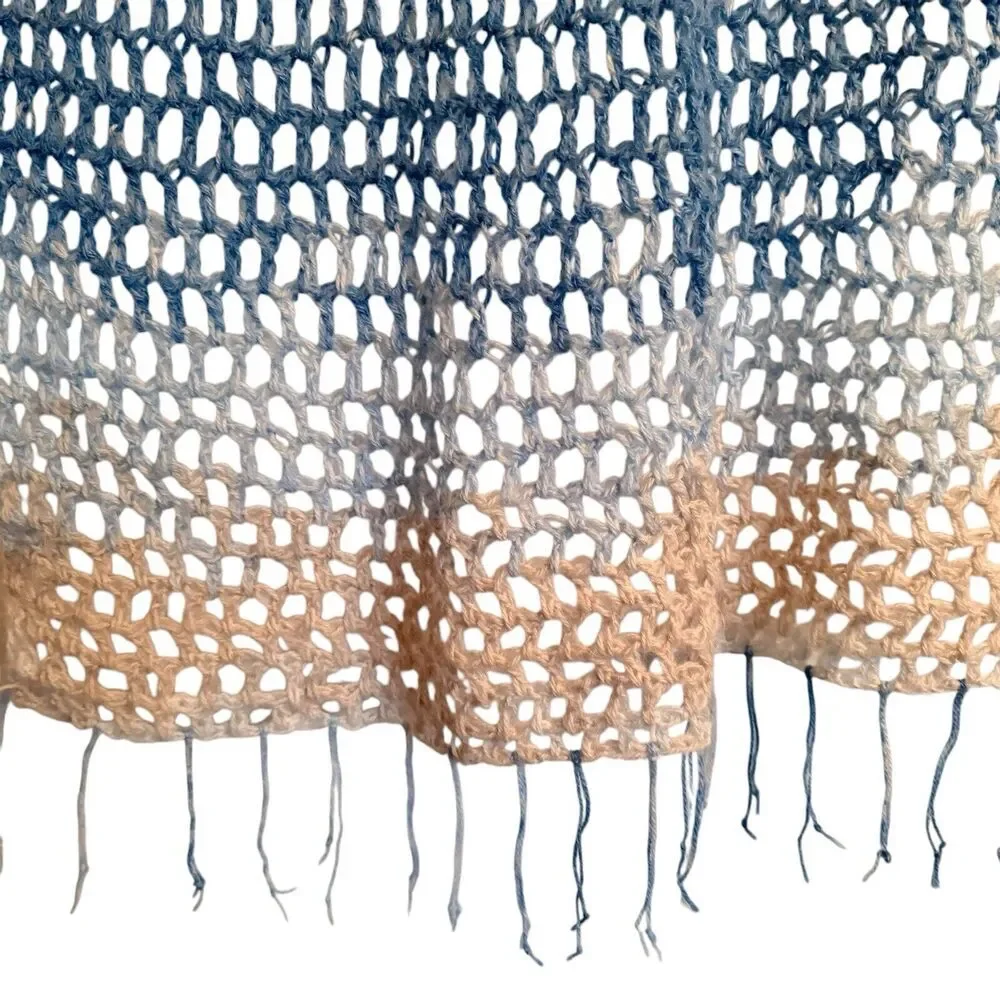 Handmade Crochet Scarf 24x72‎ Cozy Beachy Cruise Boho